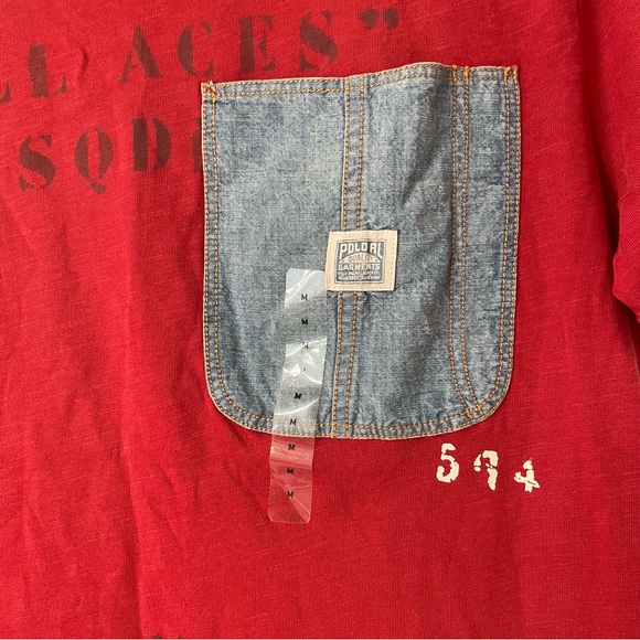 NWOT Polo Ralph Lauren Men's Contrast Pocket Tee Shirt Limited Edition Size M - Picture 4 of 8